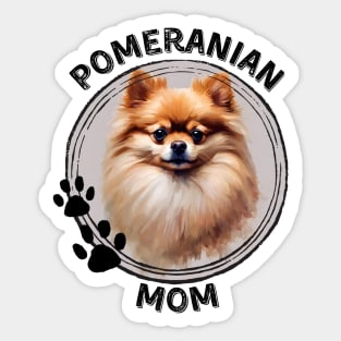 Pomeranian Pom Dog Mom Dog Breed Portrait Sticker